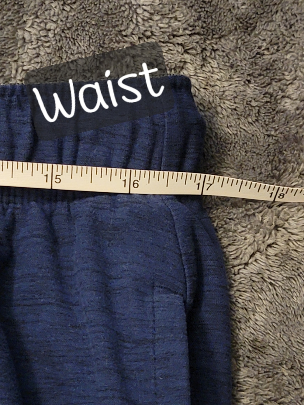 Old Navy-Navy Blue Elastic Drawstring Shorts - Picture 7 of 8